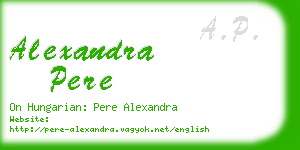 alexandra pere business card